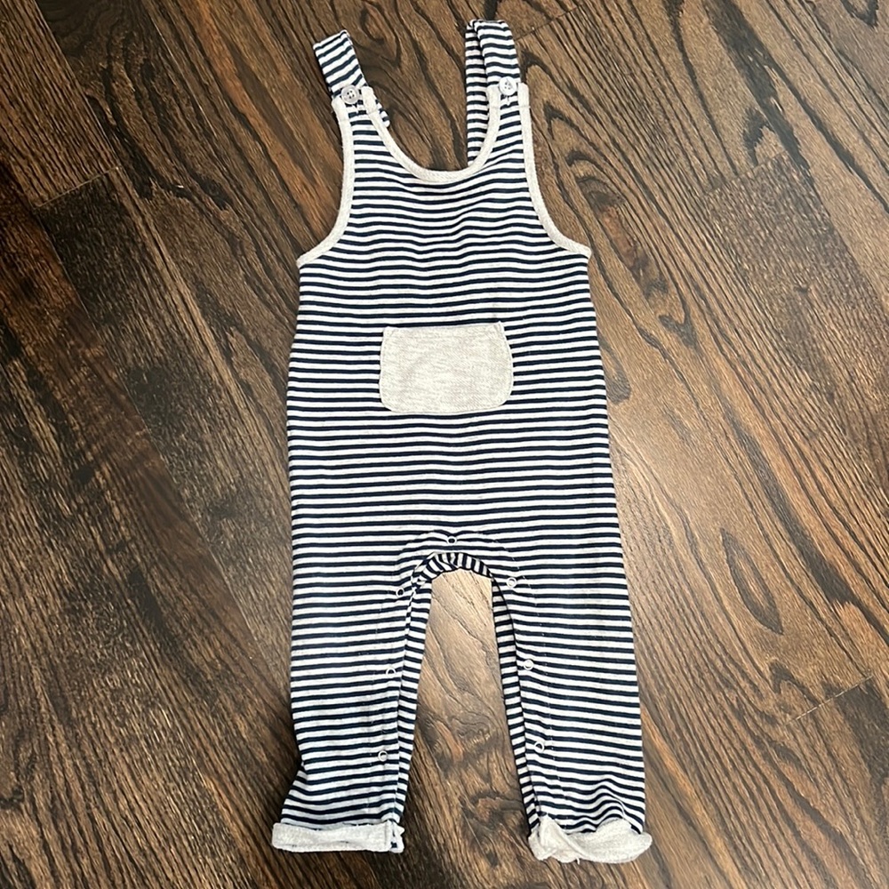Peek overall suspenders striped 12-18m